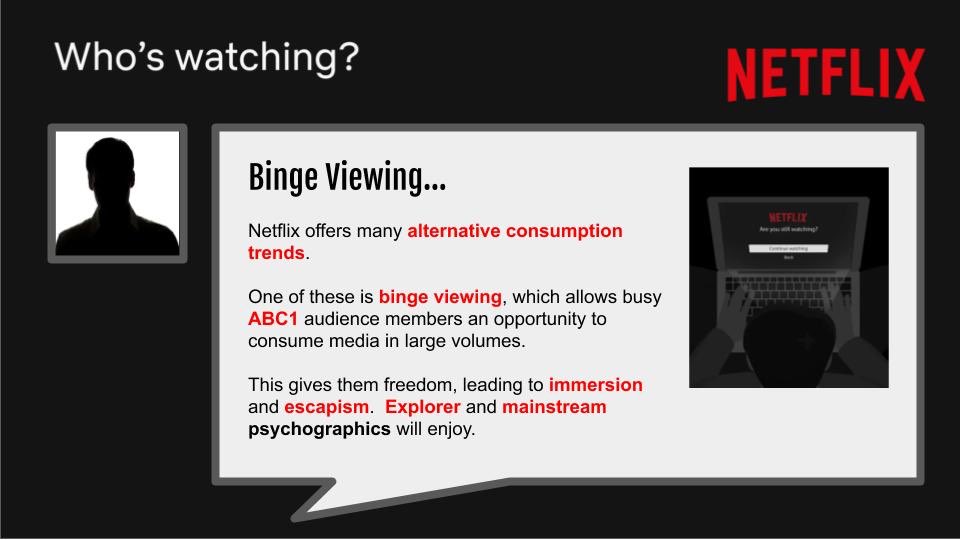 gary_rose's tweet photo. #Year12 @teachBTEC #BTECCMP students are working on an investigation into the success of legal #streaming services, such as #Netflix.
I quickly made these to help.
#TeamMedia, feel free to use if useful.
#BINGEVIEWING
#TIMESHIFTING
#REPRESENTATIONMATTERS
#CONSUMPTIONTRENDS https://t.co/04rxcSt2ED