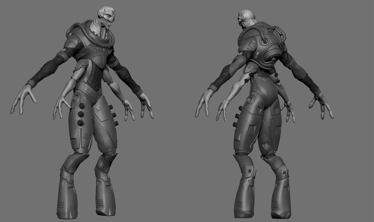 EduardoBartali's tweet photo. An Alien .. a baby ... and a first contact.
I finished the foots suite part and made a human baby ... and i tried make a scene. In the next days i will try to make a spaceship and the skin of characters.
https://t.co/eCcyylyKOR

#3D #3dart #3dartist  #zbrush #2020FirstContact https://t.co/M46Q5S6O2p