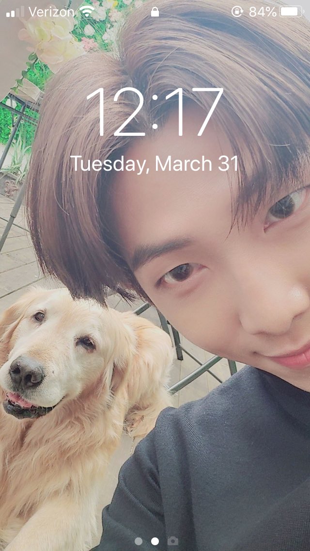 middle part namjoon + dog make me feel things 