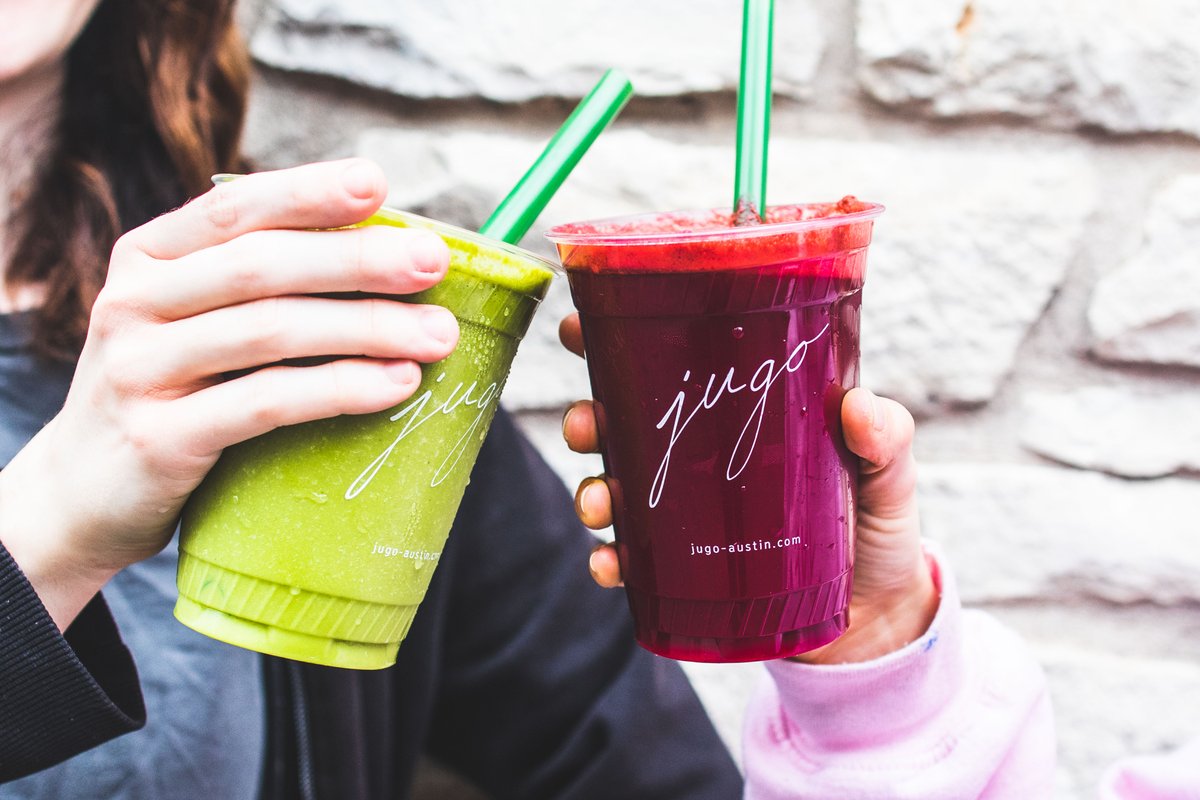 We’re staying hydrated this weekend, are you? 🥤 ❤️🥤

To place a to-go order, visit the Jugo website or by calling 512.474.0444. For delivery, visit <a href="/favor/">Favor</a>, <a href="/doordash/">DoorDash</a>, <a href="/ubereats/">Uber Eats</a>, <a href="/grubhub/">Grubhub</a> 🚗