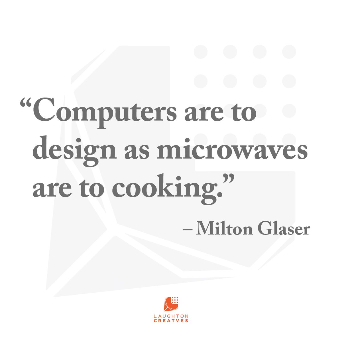 LCreatves's tweet photo. "Computers are to design as microwaves are to cooking" - Milton Glaser
–––
#BrandIdentityDesign #BrandIdentity #IdentityDesign #BrandingDesign #BrandingDesigns #BrandingDesigner #BrandingIdentityDesign #BrandingCannabis #CannabisBranding #WebsiteDesign #WebsiteDesigns #WebDesign https://t.co/wUXjMbSIZQ