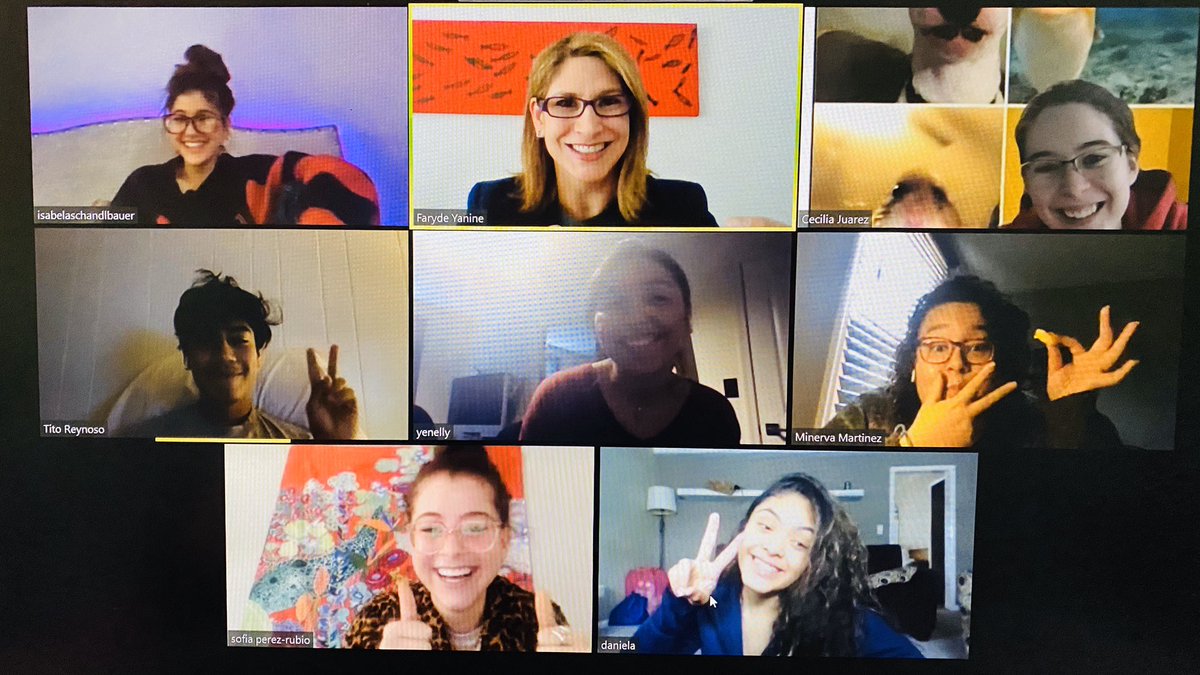 SrtaYanine's tweet photo. Wonderful to see my AP Spanish Literature students @ Bishop O’Connell HS. I miss them so much in class. Getting ready for the test. I am so proud of them!
#MYDJO #distancelearning #Zoommeting #goknowledge #CollegeBoard https://t.co/hJp6FLs6uV