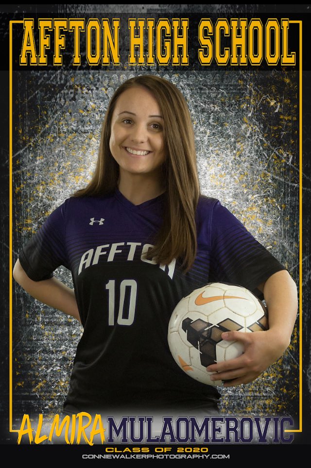AdAffton's tweet photo. We will kick-off our spring senior spotlight with midfielder/forward, Almira Mulaomerivic.
#AfftonStrong https://t.co/iUuoJeJbEh