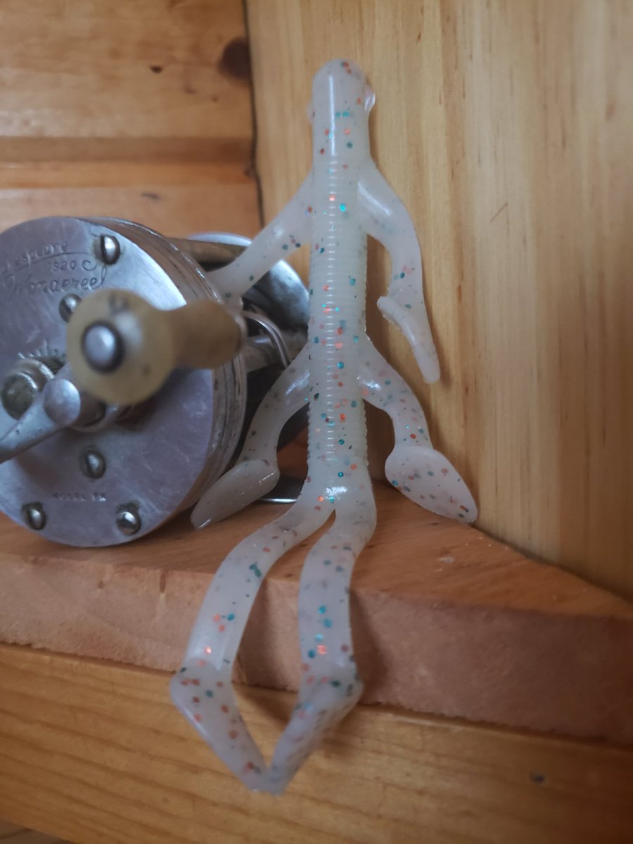 Bassreaperbaits's tweet photo. Humpty Dumpty. Reely? 
Nope, just a Changeling on a shelf 
#changeling #bassreaperbaitco #softplasticbaits https://t.co/Iwr48FuEvE