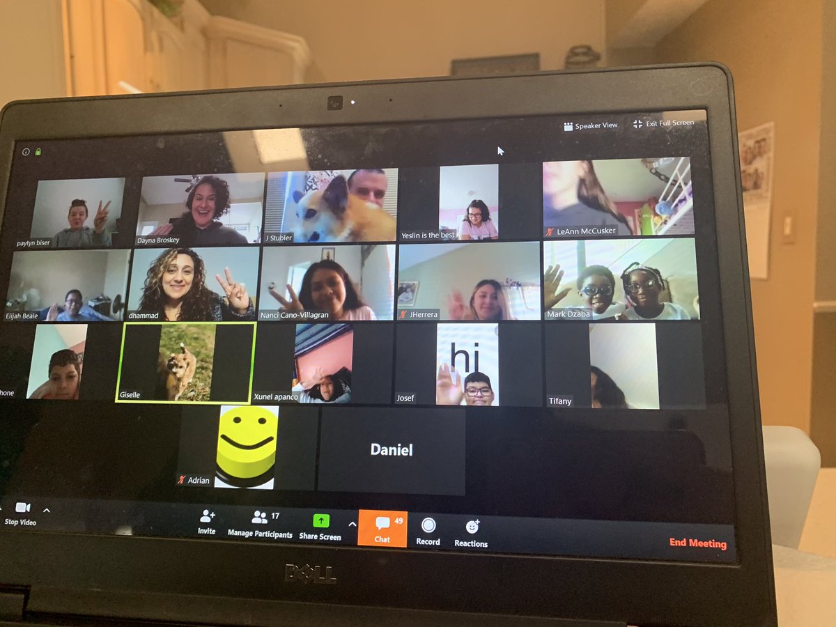 broskey's tweet photo. Had the most kids so far involved today in our zoom chat ❤️@mymcpsva #MayfieldISproud @StublerMayfield @denah03 https://t.co/OBjqu2oWXO