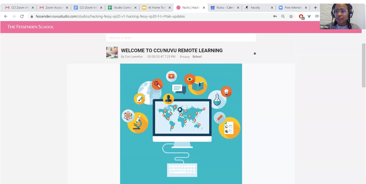 FessyiLab's tweet photo. A solid first day of #remotelearning for the @fessy CCI team and students in all of our @nuvustudio Innovation Studio classes as well as @ScienceBob's Middle Makers classes. #innovation #makefromhome #create #diy #learnfromhome #wegotthis @FessyLibrary https://t.co/AzmCIhrQR7