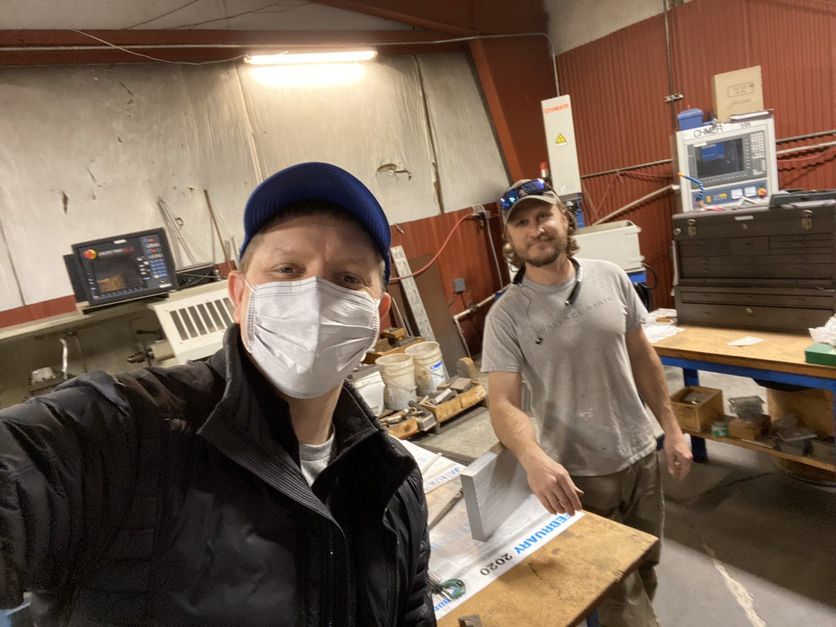 smartereveryday's tweet photo. This is about to be an injection mold for face shields. We will be able to punch them out at a rate of 100 an hour. An army of Huntsville engineers 3-D printing are covering the gap until we get this online. https://t.co/V1bRQeONCu