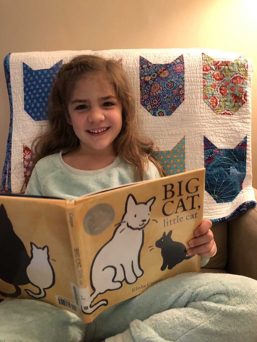 Jute_bug's tweet photo. @SylvanParkPTO Virtual Spirit Week: Day 2 reading your favorite book.
.
#bigcatlittlecat legit made me cry such a beautiful story #veterinarymedicine #catsofinstagram  #elishacooper https://t.co/R8JwkIBdoR