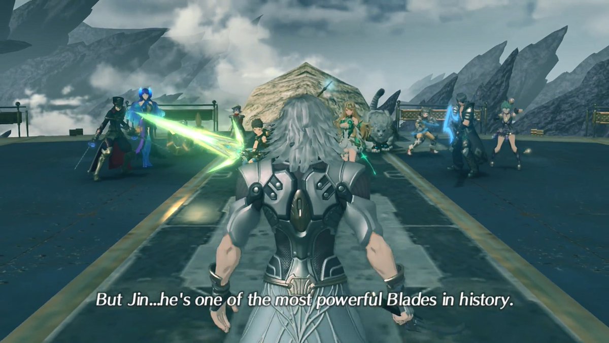 I've said it before but I truly adore how Xenoblade 2 makes it's strong characters really feel powerful. Jin is technically limited by Kasumi's ability to stop a blade's movements but all that really does is make him not curb stomp the party immediately.  #Xenoblade2