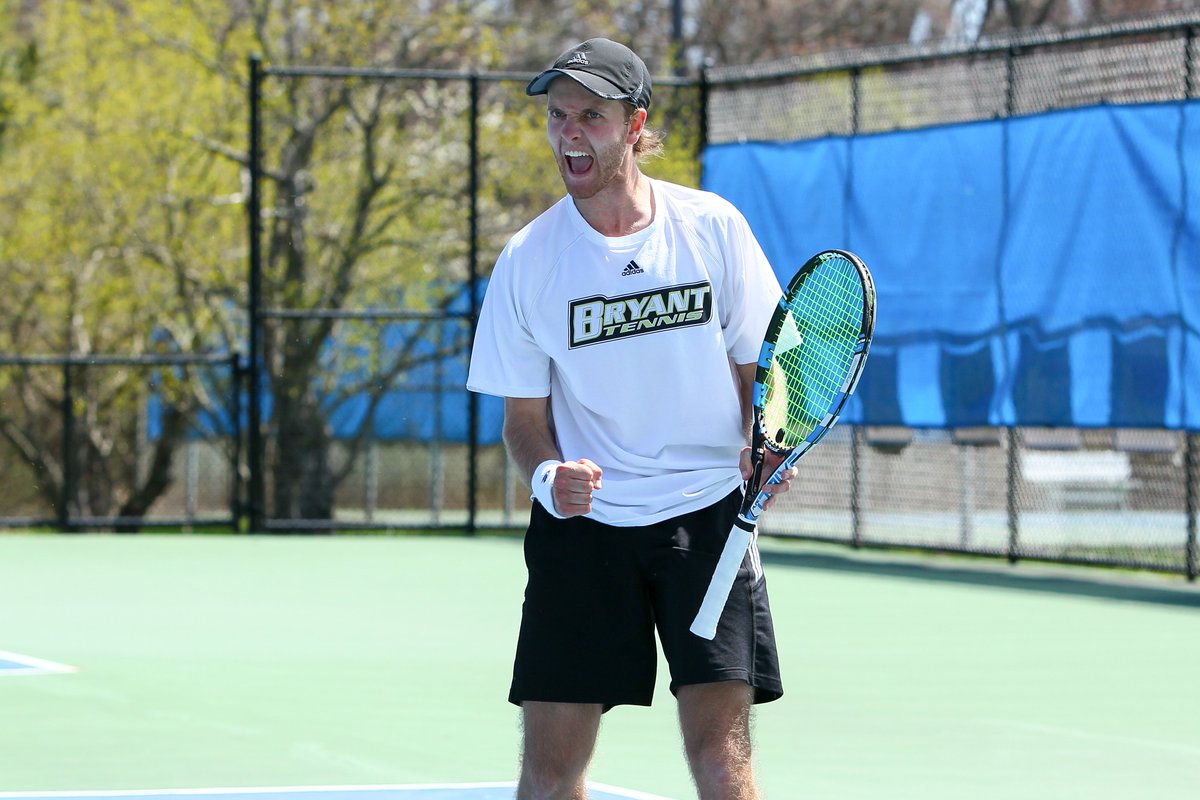 nectennis's tweet photo. #TDIH As a freshman, @BryantMTennis' Matt Kuhar was named NEC Player of the Week on this date in 2015. Kuhar nabbed a marquee win, outlasting FDU's Arvis Berzins (a 4X POTY) in three sets. 

Expect to see both  names on the #NECHOF ballot in the future. https://t.co/fiHdfwtbjX