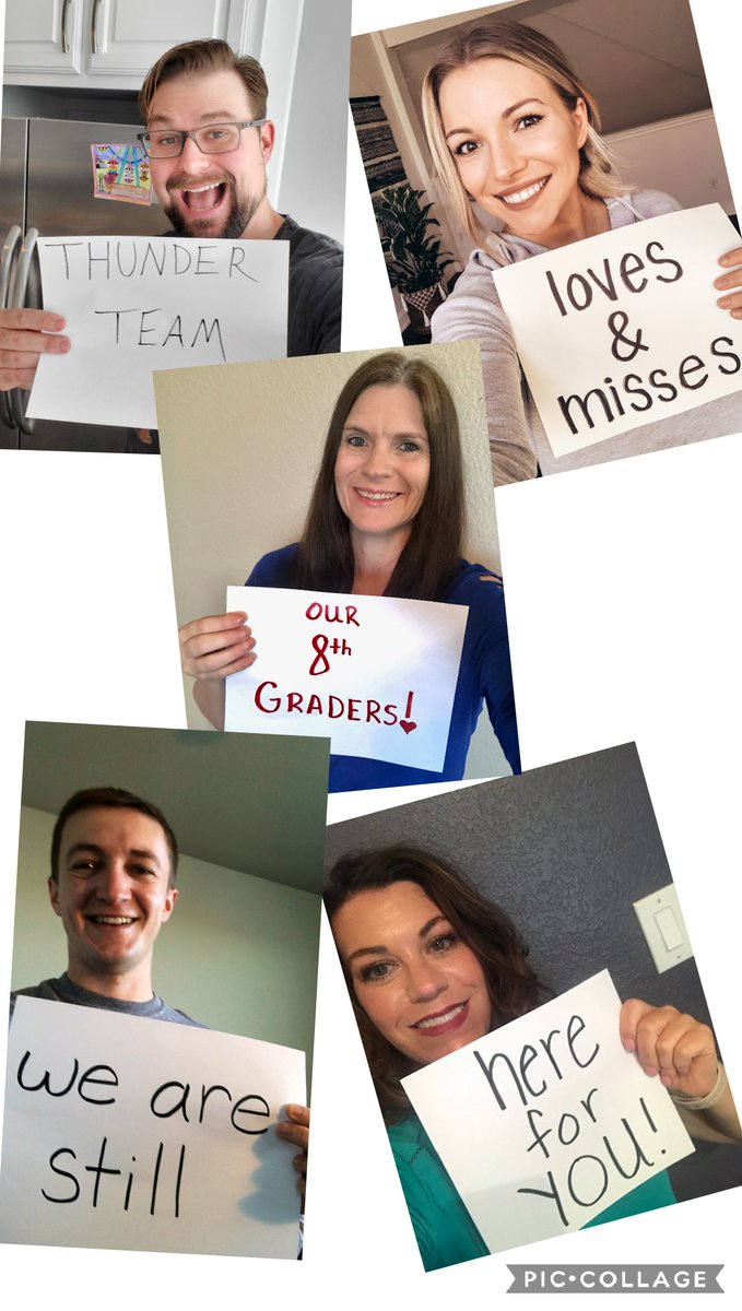 WesterWildcats's tweet photo. Thunder Team says hello! We miss our kiddos! #westerstrong #dontstopbelievin #elearningdoneright https://t.co/Ie5mk5rBmg