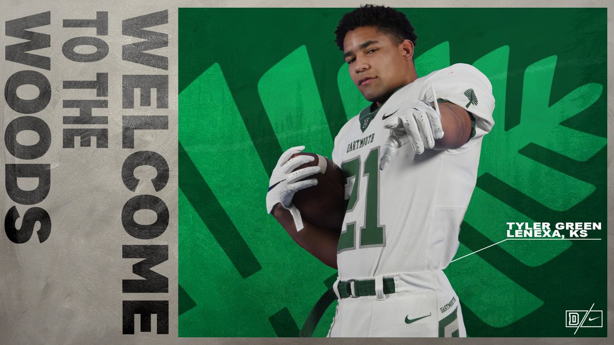 DartmouthFTBL's tweet photo. Welcome @Tyler_Green21 to #TheWoods
"I am blessed to be welcomed into something so great as the D family and I can’t wait to start this next chapter!" https://t.co/BYkIiF3Eeo