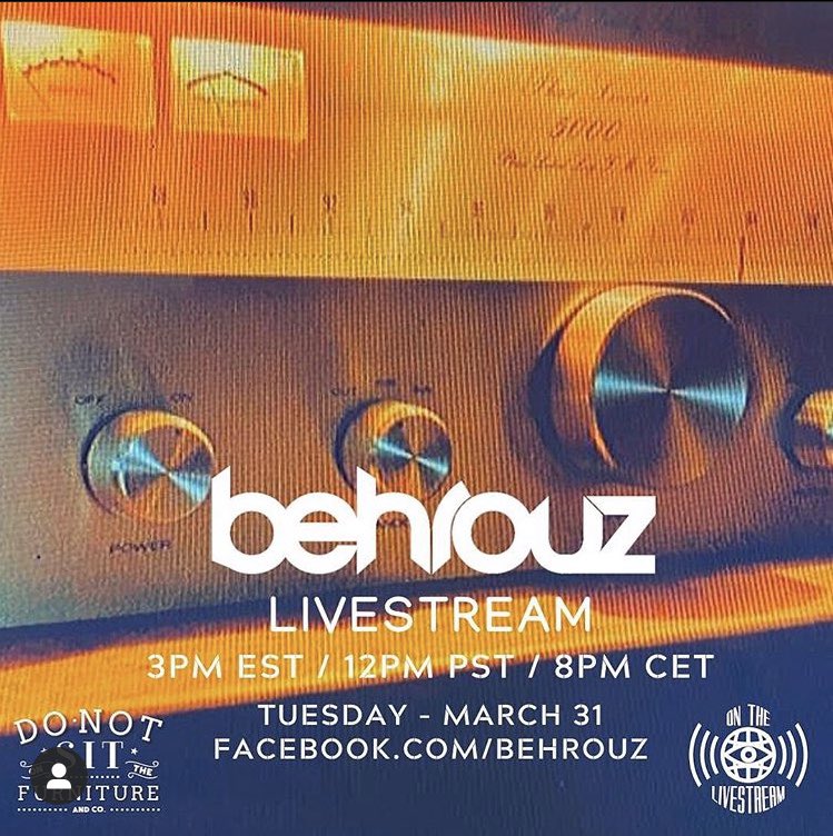#NowPlaying onthelivestream.com <a href="/DJBEHROUZ/">Behrouz</a> from <a href="/donotsit_/">Do Not Sit Miami</a> LIVE rn!! #gloablreconnect #saveourscene #danceathome #stayhomefestival #dancemusic #djset #studiosessions
