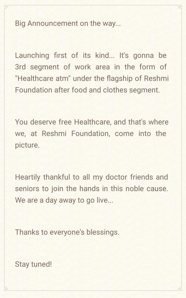 ManthanSheth's tweet photo. We had plans to launch clothes atm last Sunday which got vanished due to Corona. We learnt that it's time to act according to situations and here we go...

#ReshmiFoundation #healthcareatm #Corona #IndiaFightsCorona #Covid19India #lockdownindia #humanity #philanthropy https://t.co/uTqydfHIJH