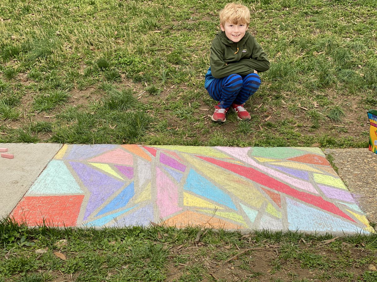 JuliaEDowns's tweet photo. Adding some color to this grey day. All you need is some tape and chalk!#@AbingdonGIFT #@ASFSOnline https://t.co/rErq1roIEA