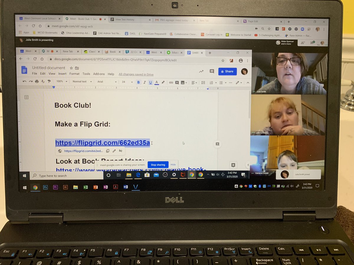 Love seeing Mrs. Smith and Mrs. Schneider still holding a Book Club meeting and using @Flipgrid to engage our students!  #readingisnotcancelled #WCConnects