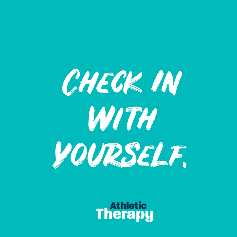 Check in. Ask yourself throughout the day how you’re feeling. Set an alarm on your phone if you need to, to remind yourself to ask how you’re doing today. And remember to be gentle with yourself. 🌱