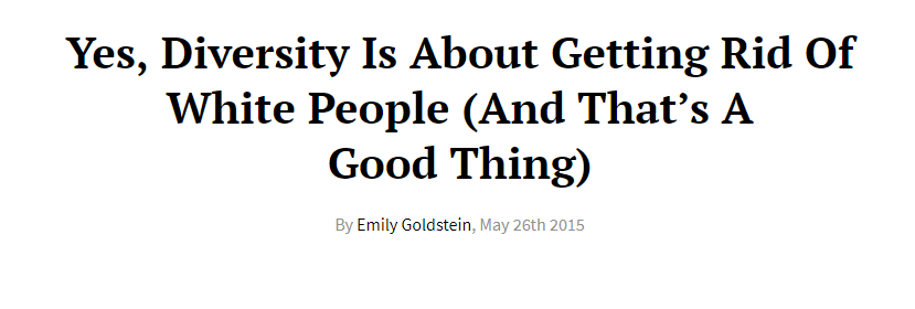 Let's explore the motivation and goal of the media's obsession with promoting diversity while demonizing white people. #EnemyOfThePeople  #ItsOKtobeWhite 1/