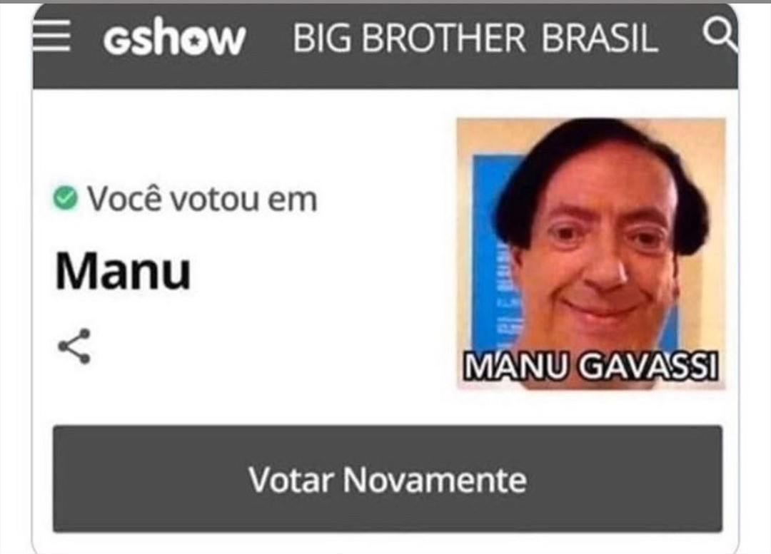 Alô <a href="/gabigol/">Gabriel B.</a> <a href="/richarlison97/">Richarlison Andrade</a> @viniciusjr <a href="/neymarjr/">Neymar Jr</a> eu já votei e vocês estão votando aí.... #ForaManuGavassi #FicaPrior #TeamPrior