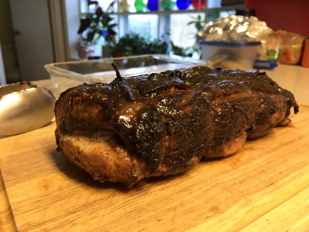 MrSwainWSHS's tweet photo. @sraichlen While under quarantine, my wife and I are trying some new BBQ recipes from your books. Last night was Bourbon Brown Sugar Smoked Pork Loin! How’d we do?! Hope to see you at MPT Studios again soon! https://t.co/A5TinMwCdQ