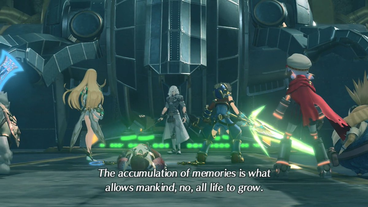 God and to make this chapter even better Jin delivers his speech about how Blades are controlled by Indol/Humans. This speech really touches on one of the major things I love about Xenoblade 2 and that is the relationship between Humans and Blades.  #Xenoblade2