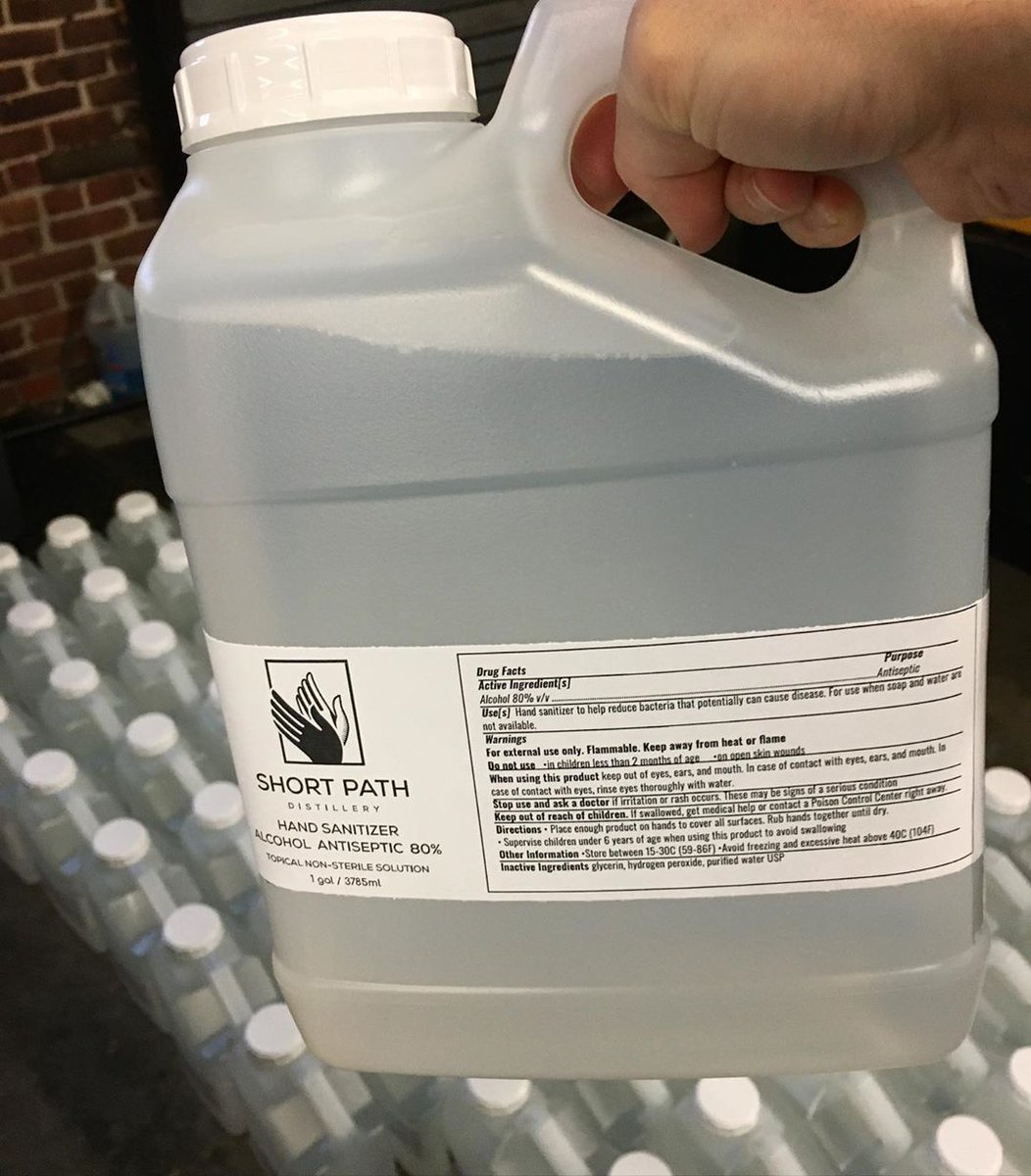 We're so inspired by <a href="/SPDistillery/">ShortPathDistillery</a>'s decision to produce and distribute hand sanitizer during this stressful, unpredictable time. #repost #supportsmallbusiness -----

ow.ly/Z8Wp50z027L
