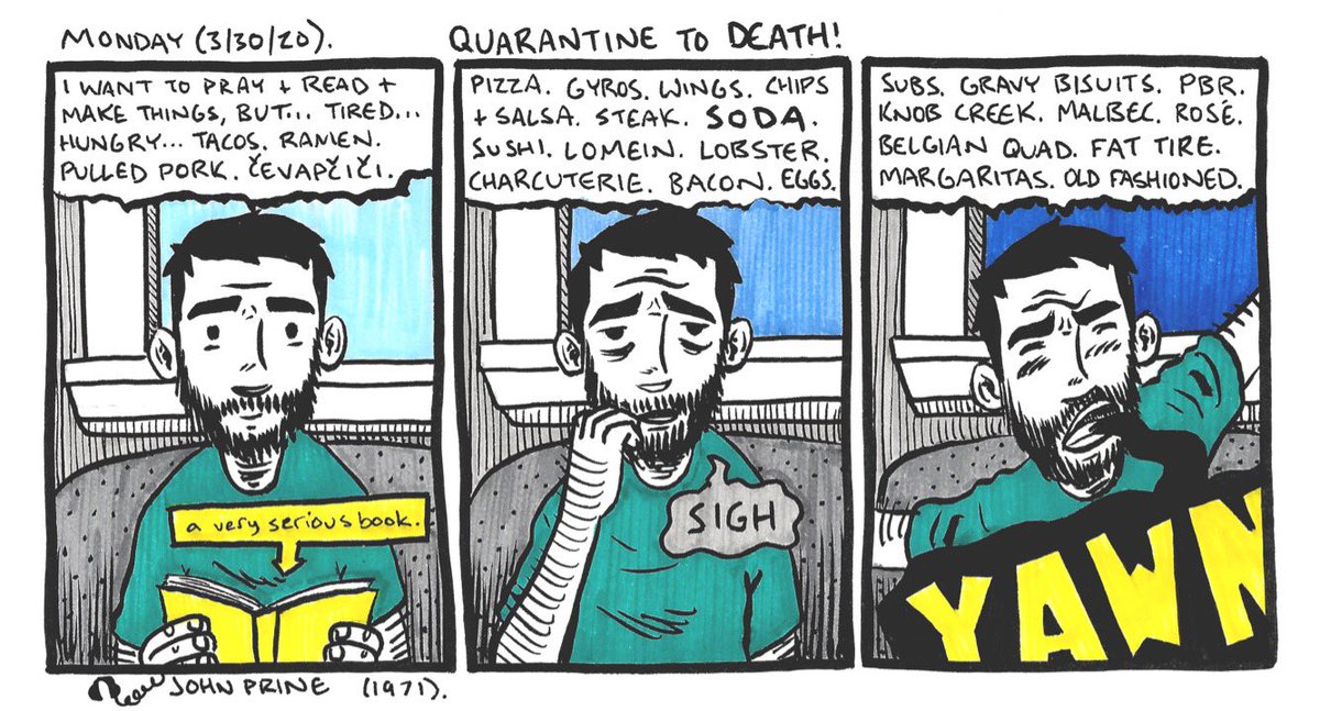 kiddashcomics's tweet photo. Quarantine to Death 1/6
The Graphic Missionary (3/30/20). #lent #lent2020 #contemplativecomics #makecomics #sketchtodef #quarantinelife #bored #sendhelp https://t.co/v52whNeuDc