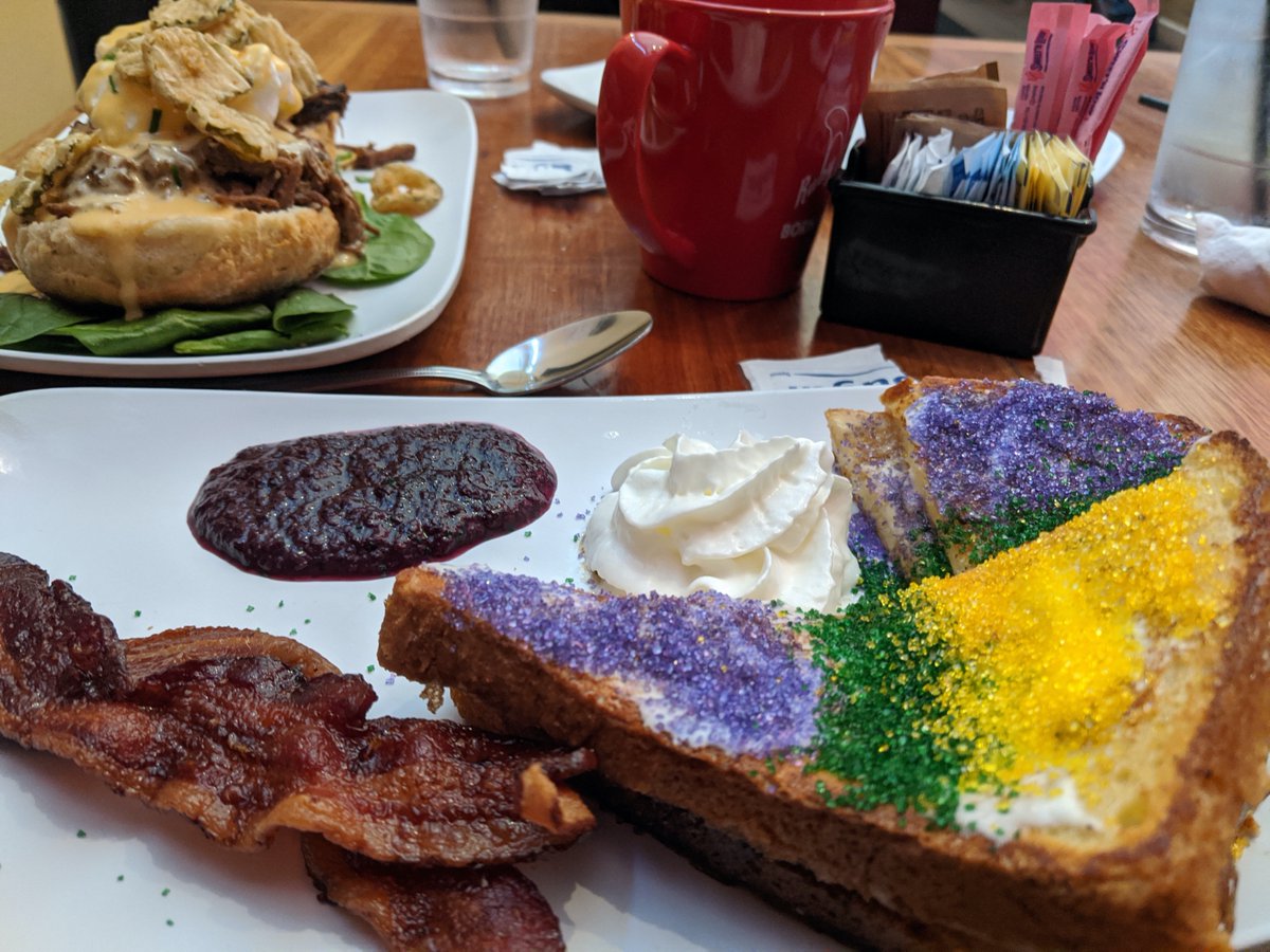 SVNSouthLandCRE's tweet image. A Little #tuesdaytakeback To The #delicious #rubyslippercafe Stuffed French Toast For #mardigras 😋 @RubySlipperCafe