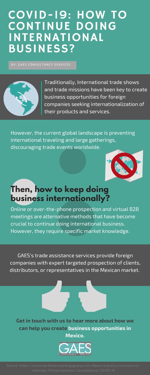GAES_CS's tweet photo. As a foreign #SME, is it possible to do international business regardless of the global landscape? Visit https://t.co/VqlG28mQhm to see how we can help you continue doing business in Mexico as a foreign company. #Covid_19 #business https://t.co/xPkgTzf0K8