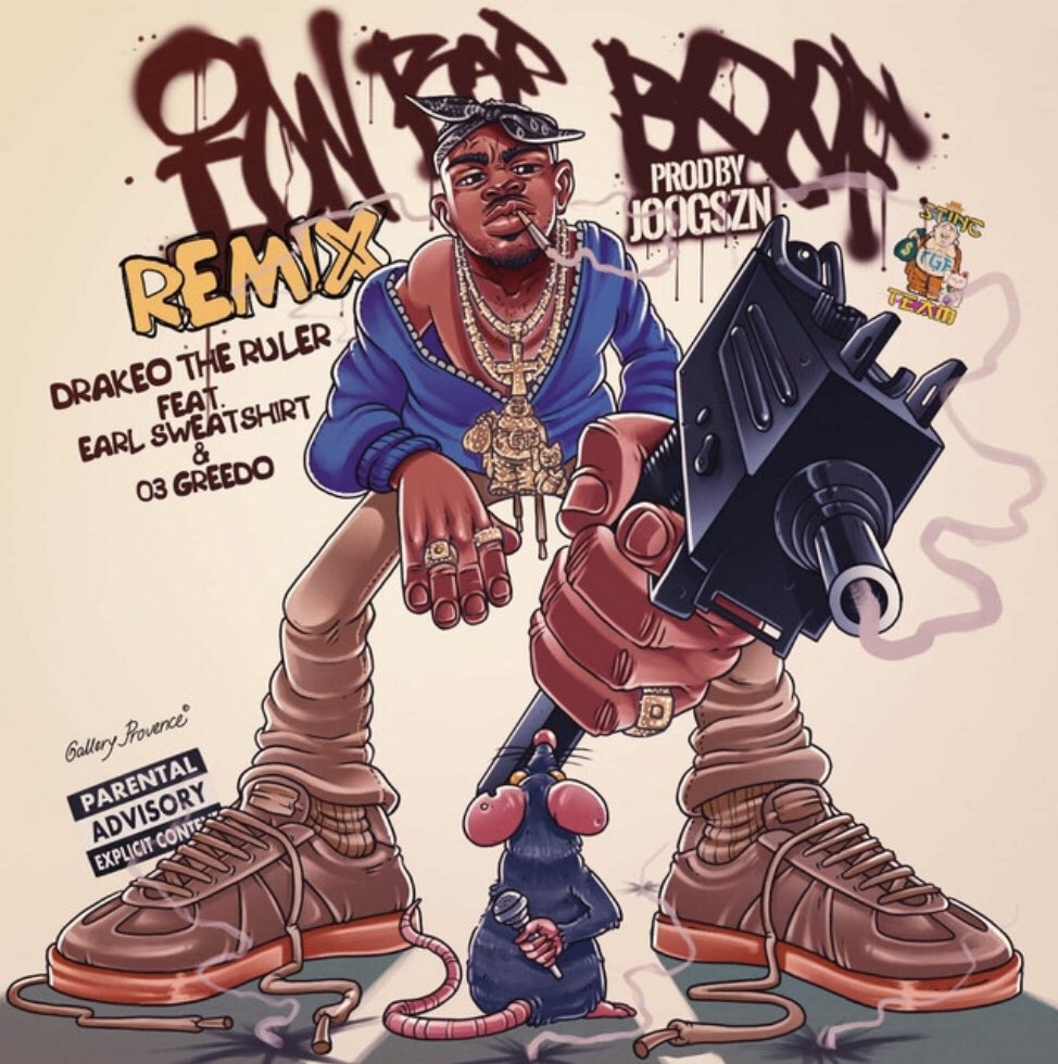 FlexasGoldchain's tweet photo. FREE DRAKEO! I was excited to hear this remix when I heard it was in the works and hearing Earl with a Drakeo flow didn’t disappoint. This artwork is tough too. (Single Pictured: Ion Rap Beef (Remix)) https://t.co/eV0ABxGsP8