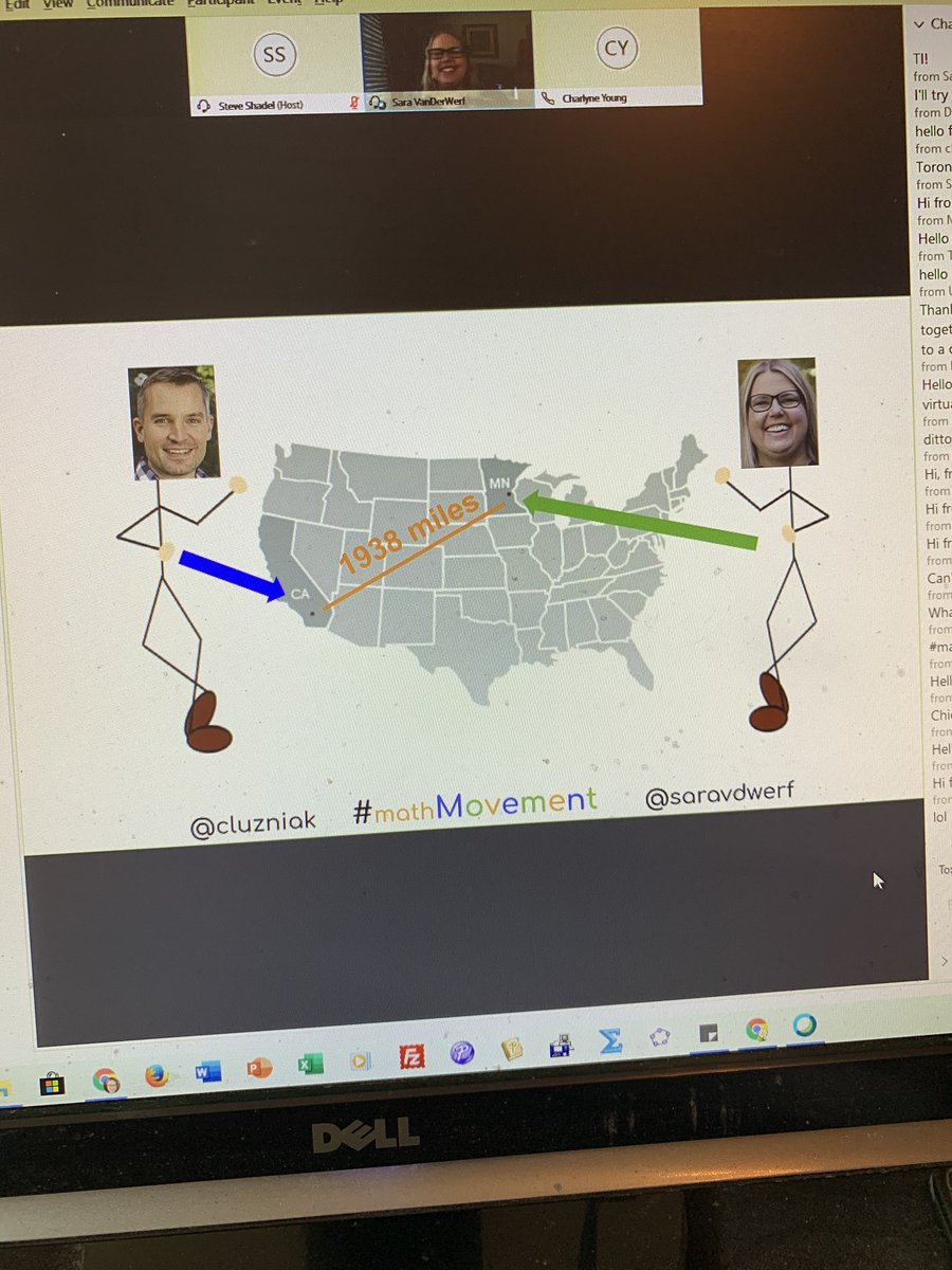 patbaltzley's tweet image. Joining @saravdwerf and #mathMovement #NCSM20