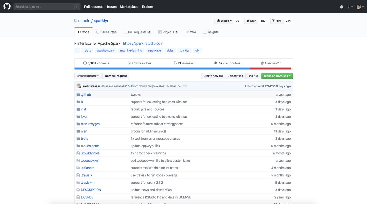 patri_vaquero_'s tweet image. 🔬 #DataScience in #ApacheSpark with #Sparklyr. #BigData #Analytics #AI #MachineLearning #DeepLearning #IoT #PyTorch #Python #RStats #Java #JavaScript #ReactJS #GoLang #CloudComputing #Serverless #DataScientist #Linux #Programming #Coding #100DaysofCode
bit.ly/2UHDNct