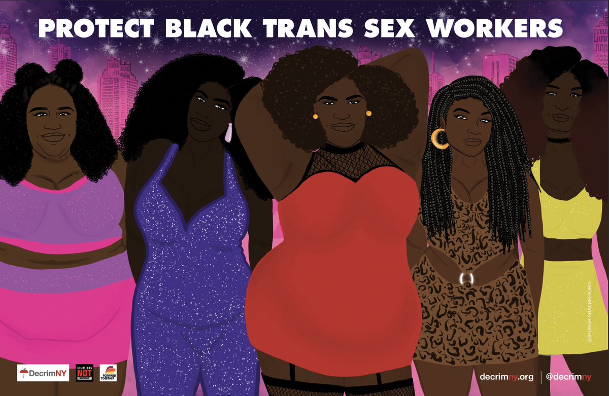 On #TransDayofVisibility, we honor trans folks who trade sex, often because they’ve been pushed out of other forms of work.

Protect Black trans sex workers, today and every day.

🎨: <a href="/huntythelion/">Hunter Shackelford</a>