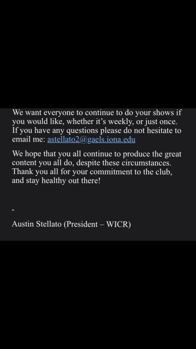 ‼️‼️

Important announcement regarding our shows for the rest of the semester!