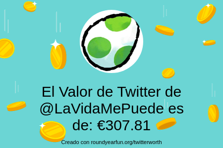 LaVidaMePuede's tweet photo. Mi valor en Twitter es de: €307.81

Encuentra el tuyo(a) con https://t.co/4x5g7sT0RG

⠀ https://t.co/E4zDLAPh7E