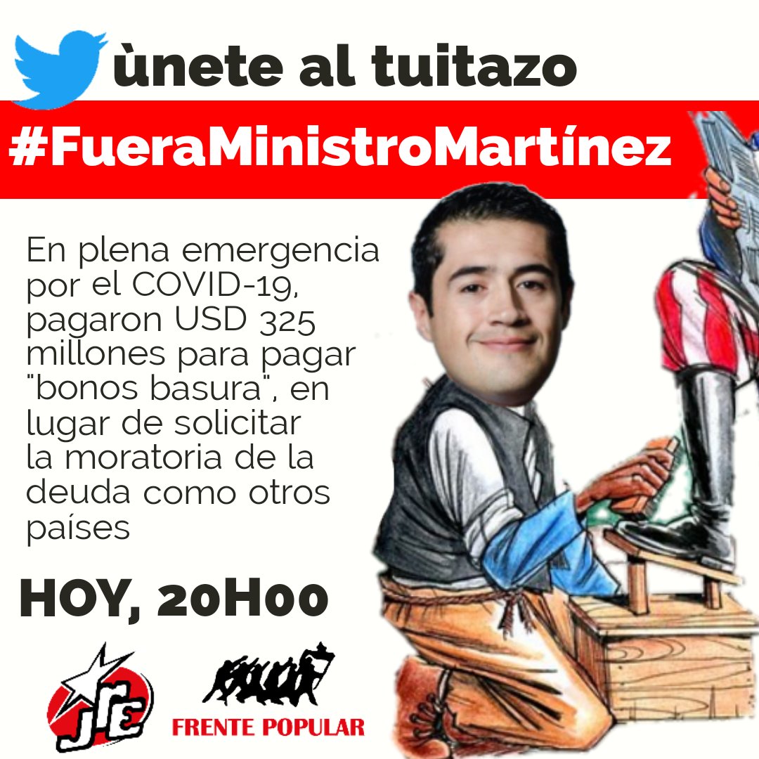 Únete
#FueraMinistroMartínez
#PrimeroLaVidaDespuésLaDeuda 
#PagarDeudaEsCriminal
✊🏻 🚩
