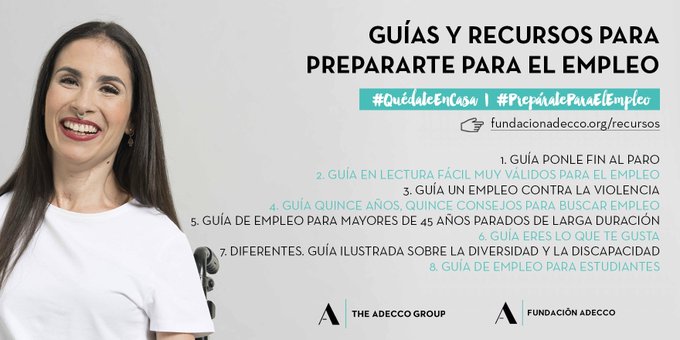 JuventudCYL's tweet photo. #EMPLEO | ¿Necesitas una ayuda con la búsqueda de empleo? aquí tienes unas guías de orientación laboral para acompañarte en tu búsqueda de #empleo, elaboradas por la @fund_adecco. 
⚠️Descarga todas las guías aquí 👉 https://t.co/Naad32SU80 #PrepárateParaElEmpleo #QuédateEnCasa https://t.co/mXr3RaGsjg