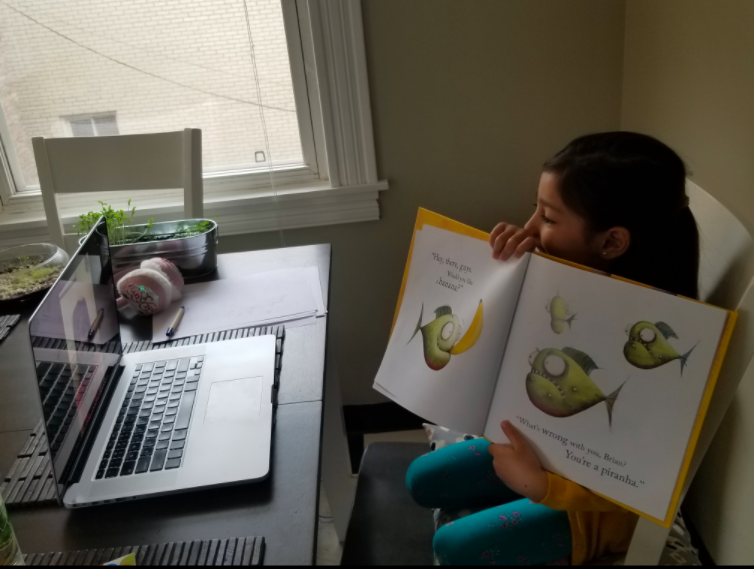 Check out a friend from Ms. Parr's Class and Ms. Rigali's class having an online reading playdate! #weared97
#holmeshawks #OP97