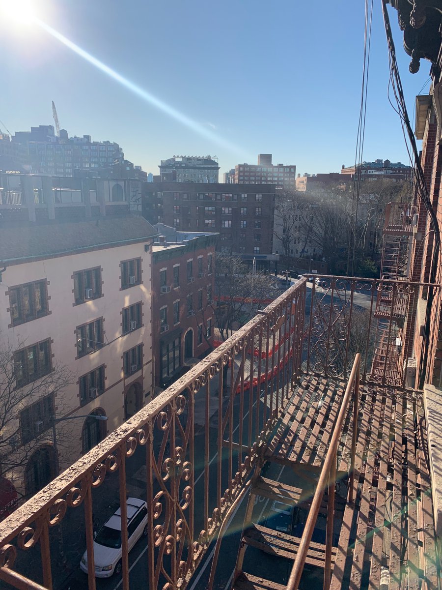 DDB_Health's tweet photo. Fire escapes are the new #NYC porches! What are you doing to ensure you get some daily fresh air while #stayingathome? #ddbhealthyathome #freshair #flattenthecurve #fightcoronavirus #aforceforgoodhealth #covid19 #covid #coronavirus https://t.co/7G3LEzNLVK