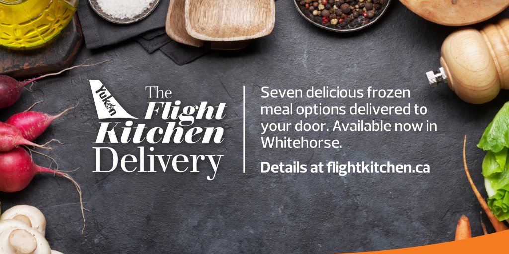 flyairnorth's tweet photo. Introducing Flight Kitchen Delivery! Freshly prepared and frozen meals, from our kitchen delivered right to your doorstep. Available now in Whitehorse! Place your order now at https://t.co/CwGZ8hwMyu https://t.co/h3lu86ycWA