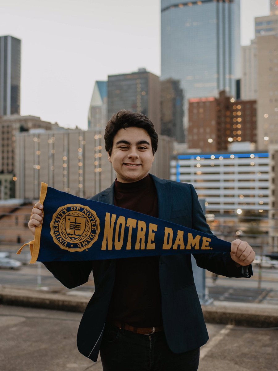 Congrats Matt Kianpour for being accepted into the University of Notre Dame.  What a great accomplishment.   He plans to study political science and then go to law school.