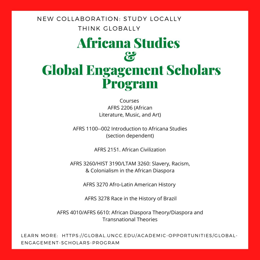 AfricanaUncc's tweet photo. When we collaborate great things happen. Learn more about AFRS and its collaboration with GESP. #UNCC24 #UNCCTransfer #IpickUNCC #AFRSUNCC https://t.co/eQ54fKryG4
