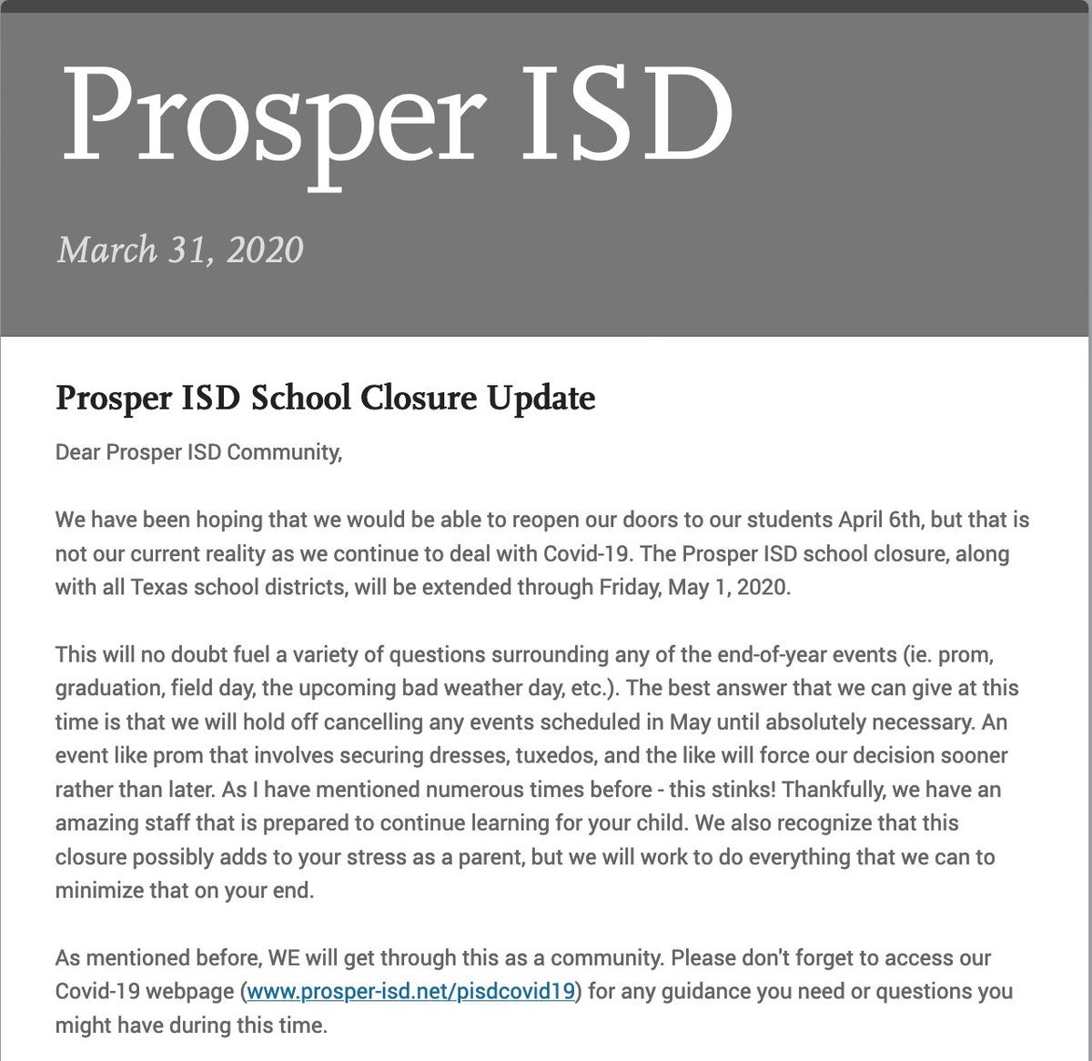 Prosper ISD tweet media