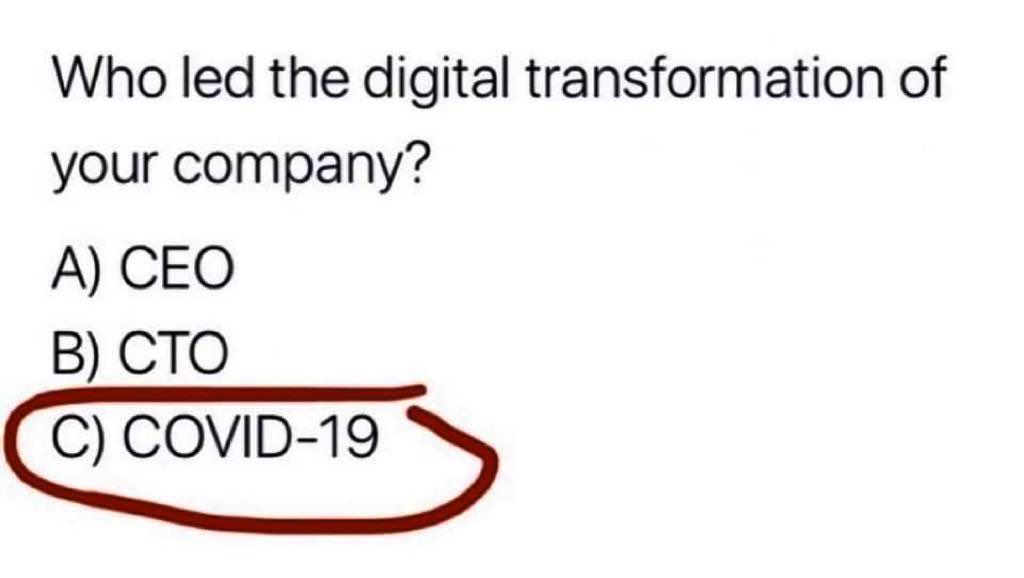 eoghanstack's tweet photo. Who led the digital transformation of your company? https://t.co/8yxCBtNzOZ