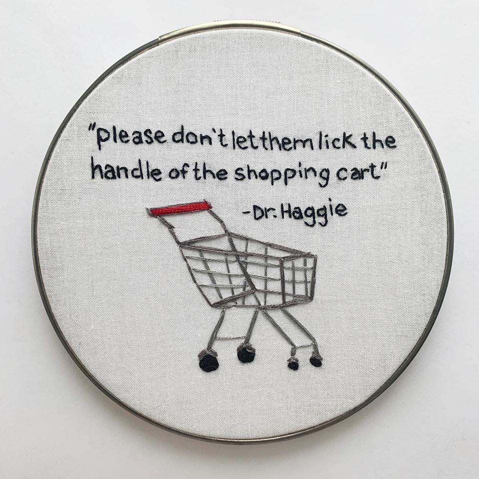 CBCNL's tweet photo. Has @Johnrockdoc ever been quoted in cross-stitch before?

Thanks to Jaimie Feener of Feener and Thread for sharing her representation of Health Minister John Haggie's quote during Monday's update. 

#covid19nfld https://t.co/fDkZueVqtg