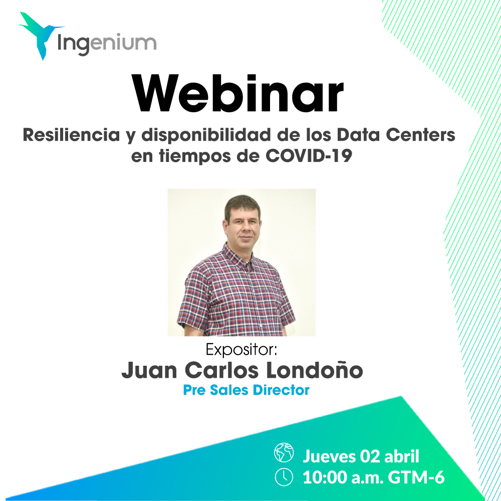 IngeniumLA's tweet image. Resiliencia y disponibilidad de los Data Centers en tiempos de COVID-19. 

Regístrese en el siguiente enlace:
lnkd.in/g6uH8hi

#webinargratuito #continuidaddenegocios #datacenters