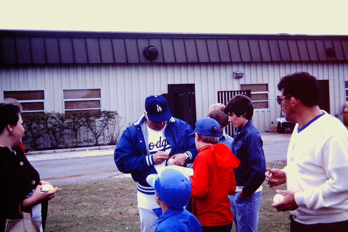 I heard many stories of the many spring training games he saw of the  @Dodgers. I believe this is 1971 in Dodgertown