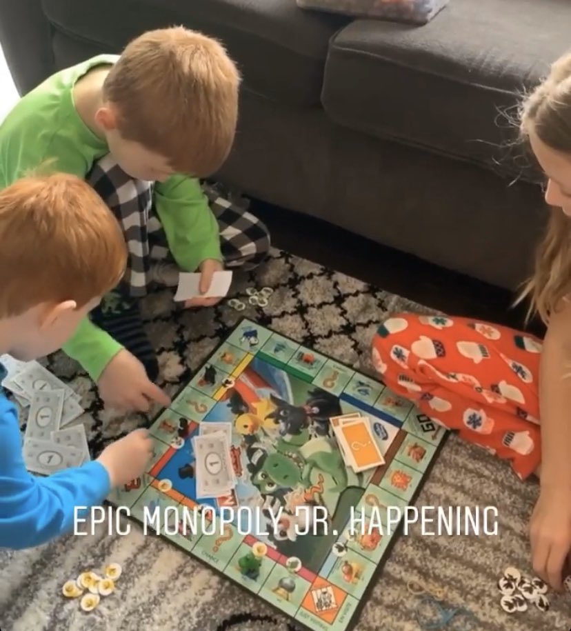 MsCulkin's tweet photo. @SMESBelleville A little numeracy & literacy all rolled into one! Monopoly Jr is the game of the day! #heybanker #countingourdollars #learningfun https://t.co/0Kx0JhMXVE