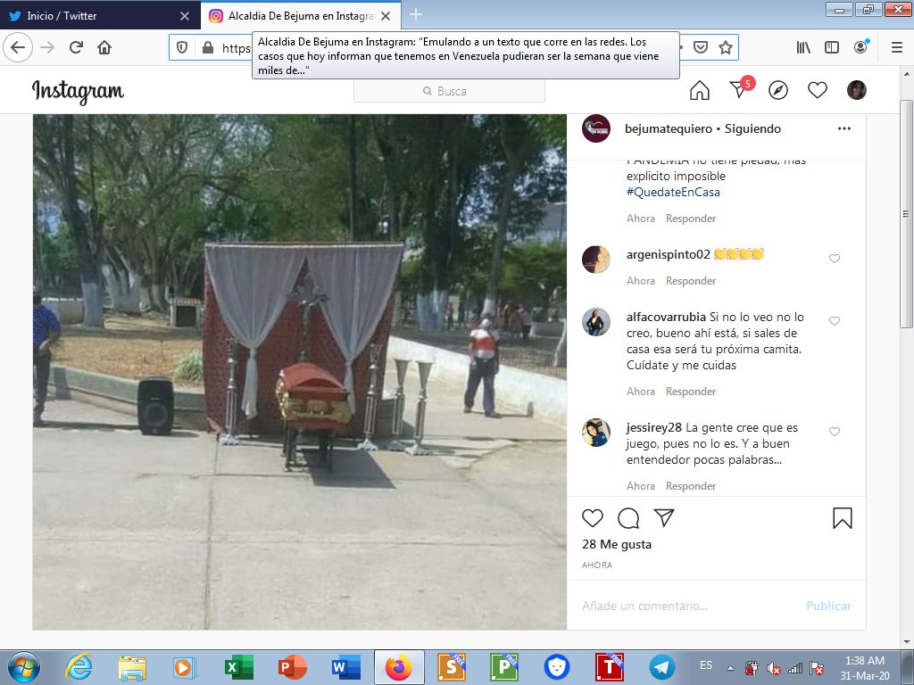 LeslieMartinezG's tweet photo. Al Alcade de Bejuma Carabobo mando a colocar esta urna en la Plaza Bolivar hoy y que para concientizar a la gente para que no salga, para mi horrenda forma de sugerir que te quedes en casa, ¿que opinan?  aca el instagram  #DeMalGusto #SoloEnVenezuela 
https://t.co/fFNes20XiF https://t.co/Km7CrzSeC9