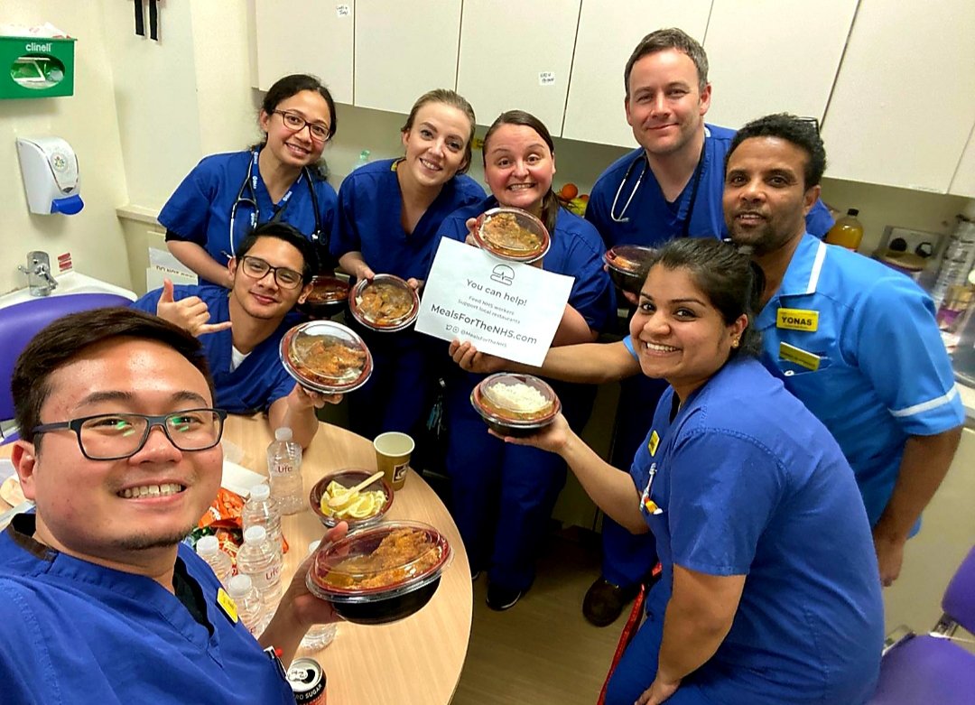 Ashley_1750's tweet photo. Just wanted to sincerely thank @MealsForTheNHS for this incredible dinner we had tonight at the end of a very long shift!! The ESU / HASU and ASU were all so Happy to receive them, it was delicious too. The Drs Nurses and Nursing Assistants @uclh #makingussmile #nhsworkers 💙 https://t.co/i6KKDqAZ7Q